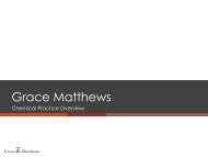 Industry Experience - Grace Matthews, Inc.