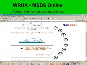 WRHA - MSDS Online