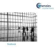 Corporate Finance Dealbook 2011 - Menzies