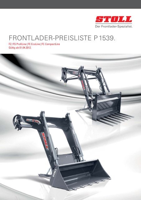 FRONTLADER-PREISLISTE P 1539. - STOLL