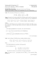Mathematik für Ingenieure I C 5. Aufgabenblatt Prof. Dr. W. Borchers ...