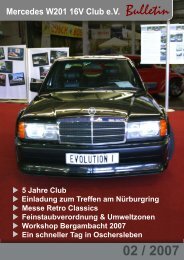 Mercedes W201 16V Club e.V. Bulletin - Mercedes-Benz W201 16V ...