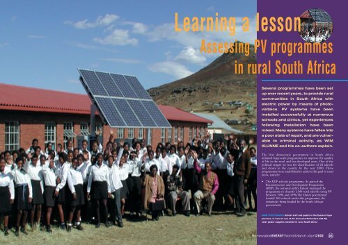 Learning a lesson - Renewables 4 Africa
