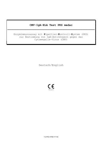 CMV-IgA-ELA Test PKS medac - Cosmos Biomedical Ltd