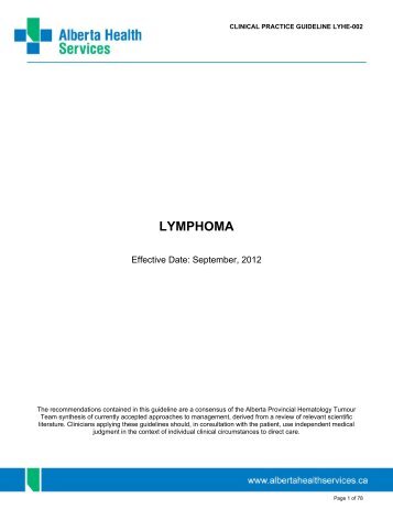 LYMPHOMA - Alberta Health Services