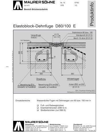 [Produktinfo] Elastoblock-Dehnfuge D80/100 E