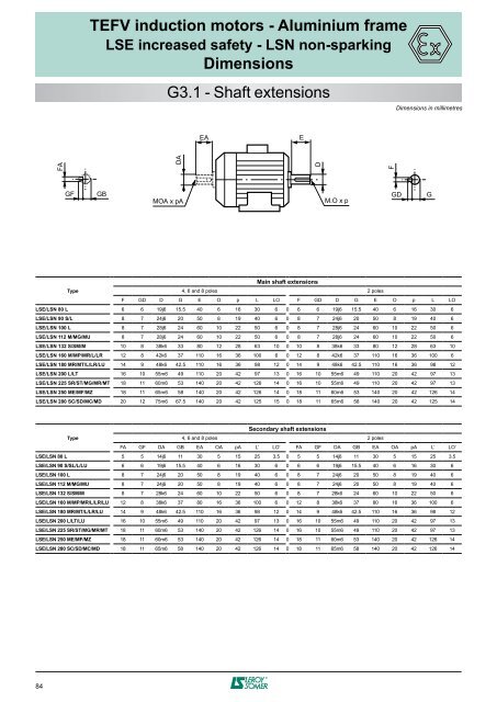 3-phase TEFV induction motors ATEX GAS - Zones 1 & 2