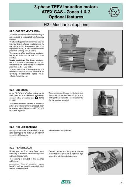 3-phase TEFV induction motors ATEX GAS - Zones 1 & 2