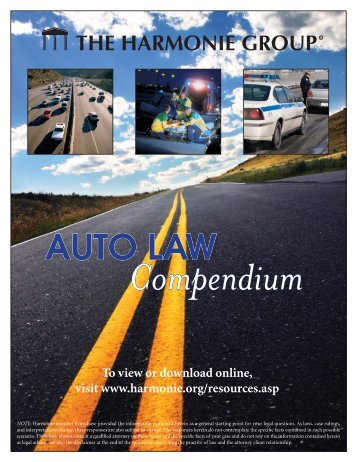 Auto Law Compendium - The Harmonie Group