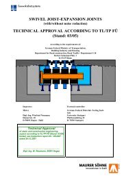 Technical Approval Swivel Joist Expansion Joints - Maurer Söhne