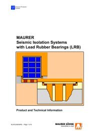 MAURER Seismic Isolation Systems with Lead Rubber Bearings ...