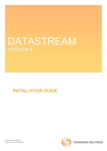 Datastream Installation Guide