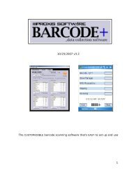 Barcode+ Manual – ROUGH DRAFT - Proxis Software