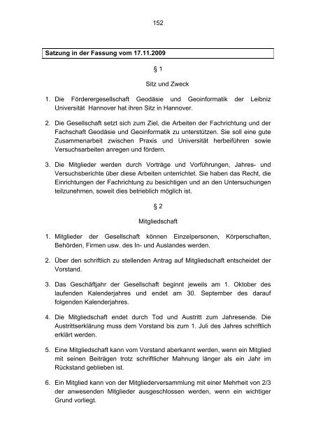 Berichte 2009 - Förderergesellschaft der Geodäsie und ...