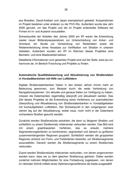 Berichte 2009 - Förderergesellschaft der Geodäsie und ...