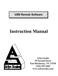 Instruction Manual - Arlyn Scales