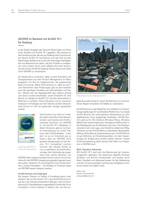 Geocom News 1/2012 - GEOCOM Informatik AG
