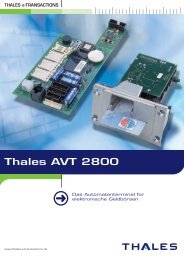 Thales AVT 2800 - S+M - SCHALTGERÄTESERVICE