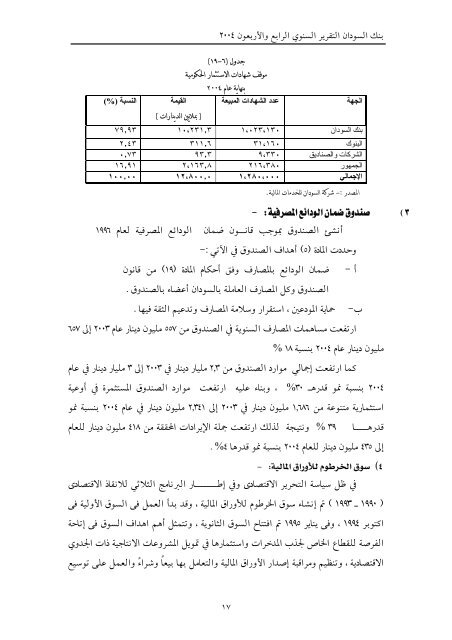 تقرير بنك السودان 44 العام 2004