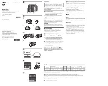 Sony SAL18250 - SAL18250 Consignes dâutilisation Finlandais