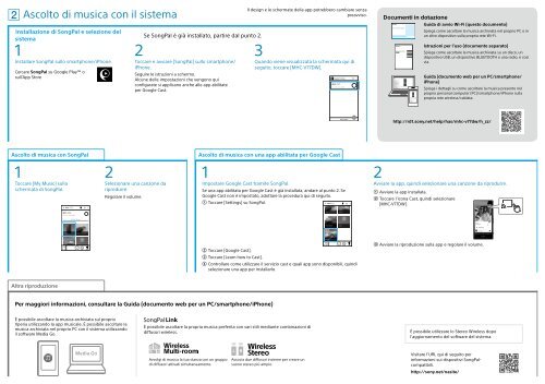 Sony MHC-V77DW - MHC-V77DW Mode d'emploi Italien