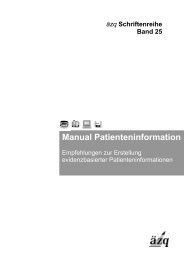 Manual Patienteninformation - Das Ärztliche Zentrum für Qualität in ...