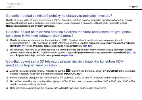 Sony VPCSE2X9E - VPCSE2X9E Istruzioni per l'uso Ceco