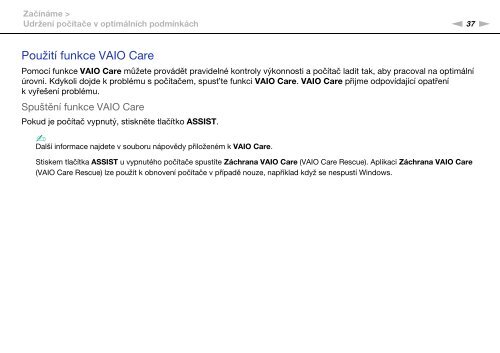 Sony VPCSE2X9E - VPCSE2X9E Istruzioni per l'uso Ceco