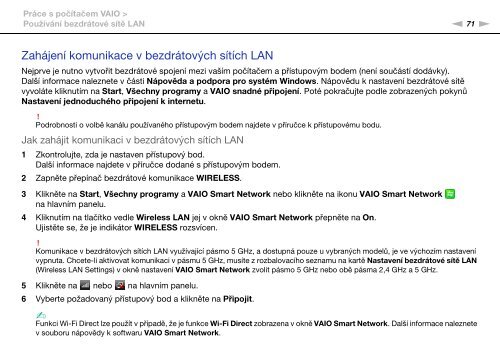 Sony VPCSE2X9E - VPCSE2X9E Istruzioni per l'uso Ceco