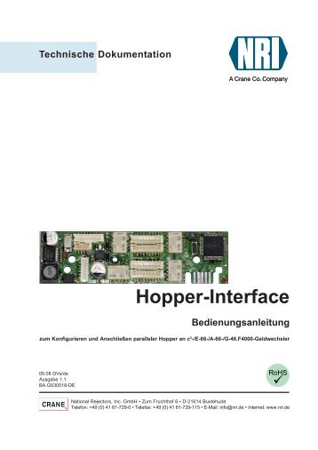 Hopper-Interface Bedienungsanleitung - NRI