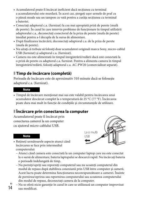 Sony ILCE-5000L - ILCE-5000L  Roumain