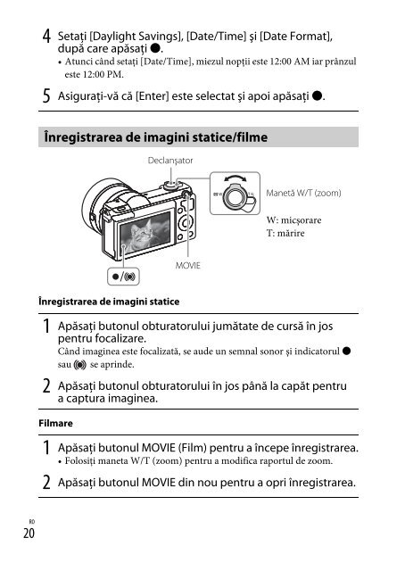 Sony ILCE-5000L - ILCE-5000L  Roumain