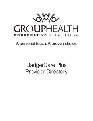 BadgerCare Plus Provider Directory - Group Health Cooperative of ...