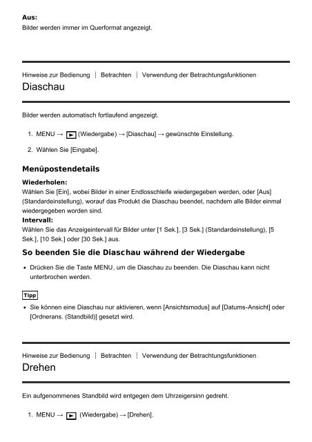 Sony ILCE-5000L - ILCE-5000L Manuel d'aide (version imprimable) Allemand