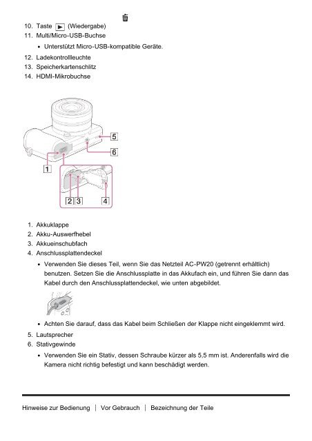 Sony ILCE-5000L - ILCE-5000L Manuel d'aide (version imprimable) Allemand