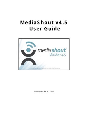 MediaShout v4.5 User Guide