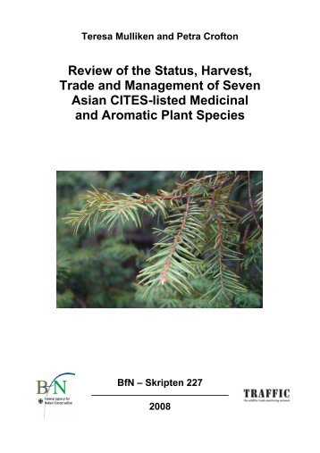 Review of the Status, Harvest, Trade and Management of Seven ...
