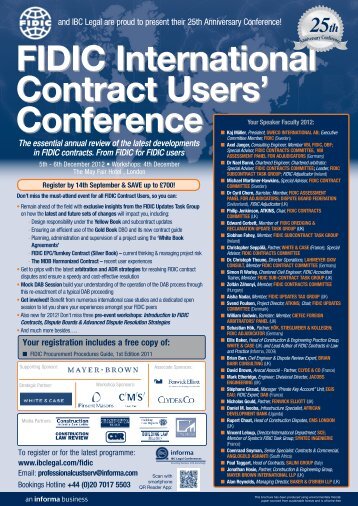 FIDIC International Contract Users' Conference 2012