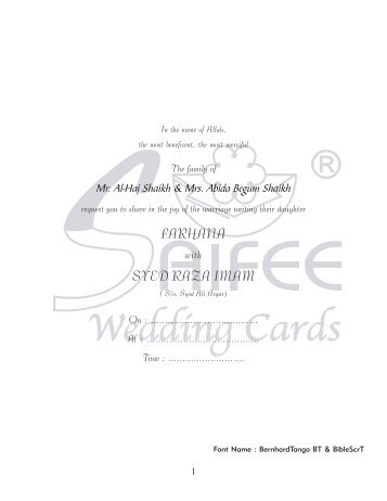 by family.pmd - Saifee Wedding Cards