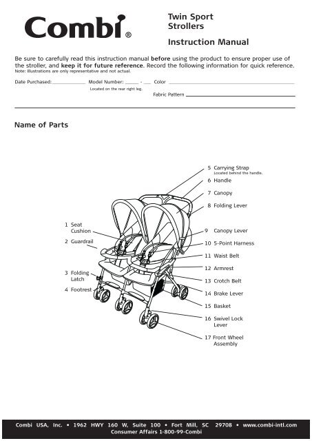 combi twin sport stroller