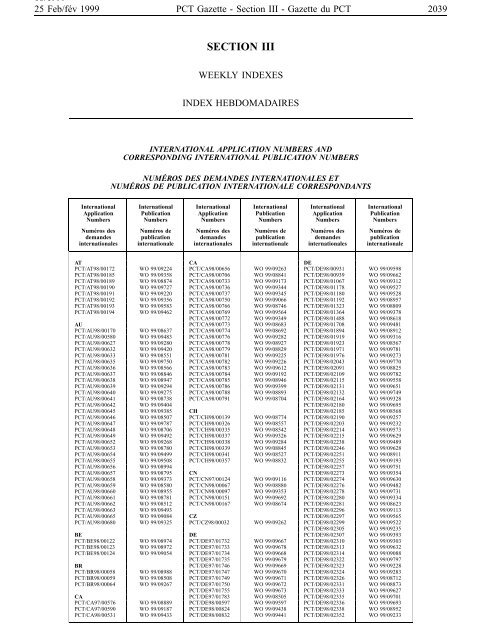 Søjle pensum Ørken PCT/1999/8 - World Intellectual Property Organization