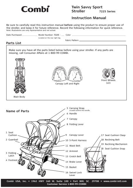 combi savvy stroller