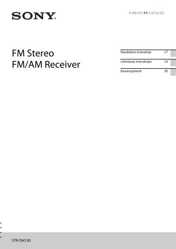 Sony STR-DH130 - STR-DH130 Istruzioni per l'uso Estone