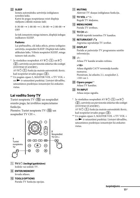 Sony STR-DH130 - STR-DH130 Istruzioni per l'uso Lettone