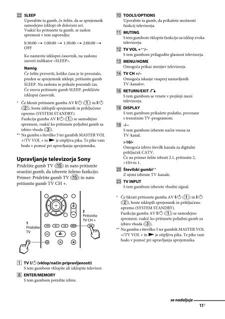 Sony STR-DH130 - STR-DH130 Istruzioni per l'uso Sloveno