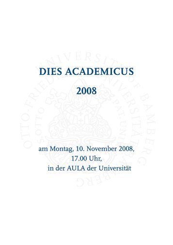 DIES ACADEMICUS 2008 - Psychiatrie