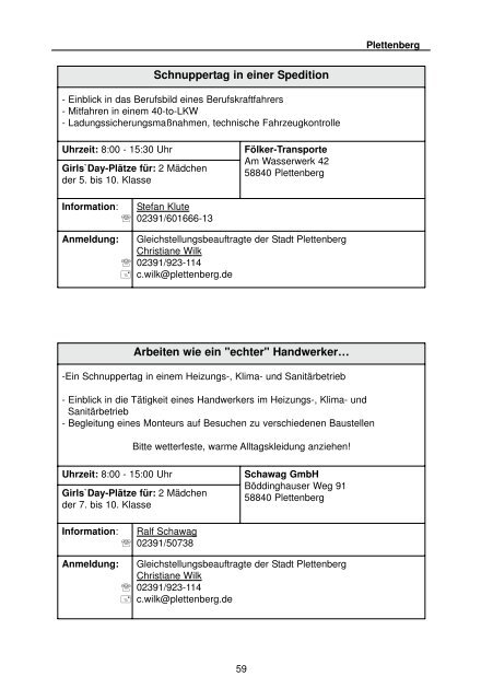 Girls' Day am 14. April 2011 (pdf-Dokument - Iserlohn