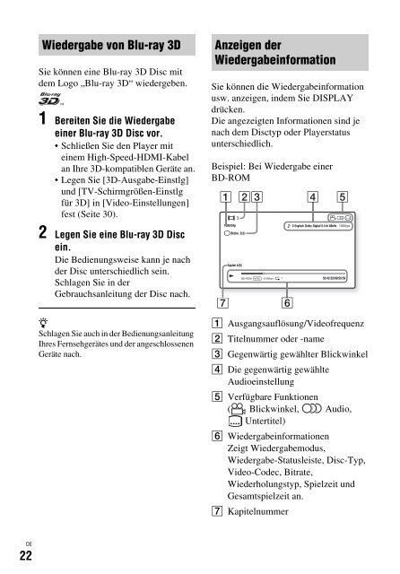 Sony BDP-S6500 - BDP-S6500 Mode d'emploi Allemand