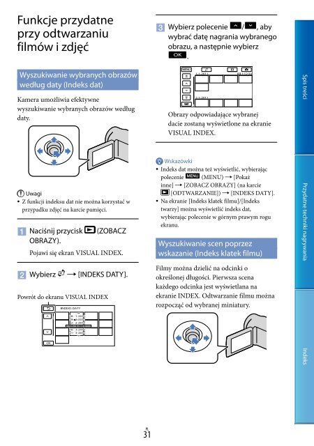 Sony DCR-PJ5E - DCR-PJ5E Consignes d&rsquo;utilisation Polonais