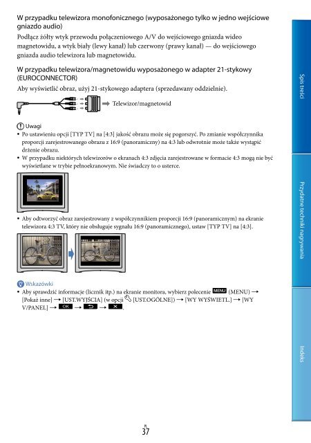 Sony DCR-PJ5E - DCR-PJ5E Consignes d&rsquo;utilisation Polonais